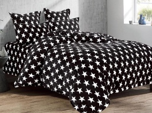 Κλινοσκεπάσματα με Λάστιχο 180x200 cm, Afua Black 6 Τεμάχια (Cocolino)