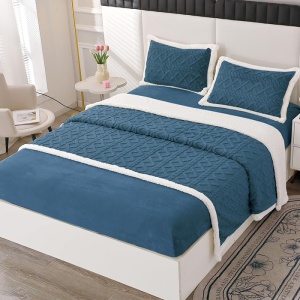 Κλινοσκεπάσματα με Λάστιχο 180x200 Comfy V4 Μπλε Σκούρο (Cocolino)