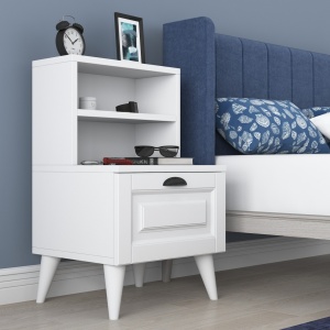 Κομοδίνο BD105 Λευκό 45x74.4x40 cm