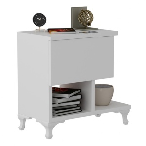 Κομοδίνο PWF-0409 Λευκό 47x33x47 cm