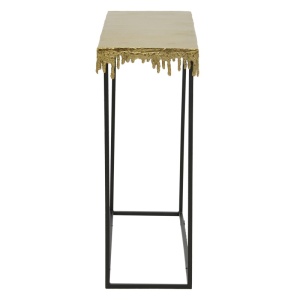 Κονσόλα Bulco από μέταλλο χρυσό-μαύρο 80.5x28x72 cm - Img 3