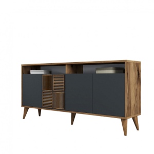 Κονσόλα Milan 160 - Walnut, Ανθρακί - Img 6