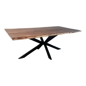 Κονσόλα Miles Boho, Pako World, μασίφ ξύλο ακακίας, πάχος 3.7 cm, Φυσικό, 200x100x76 cm