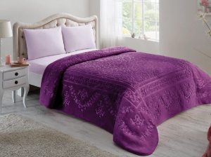 Κουβέρτα Emboss Amira Μωβ 220x240 cm