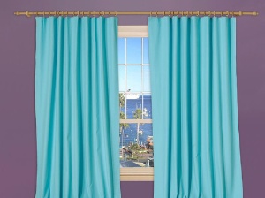Κουρτίνα Plain V5 Γαλάζιο, 170x270 cm - Img 2