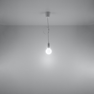 Κρεμαστό φωτιστικό Diego, Λευκό, 9x9x90 cm - Img 6