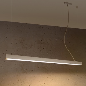 Κρεμαστό φωτιστικό LED Pinne, Λευκό, 3000K, 118x6x150 cm - Img 3