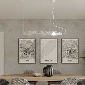 Κρεμαστό φωτιστικό Lehdet, Λευκό, 110x80x150 cm - Img 8