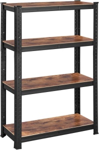 Μεταλλική ραφιέρα, Songmics, Μαύρο, 520 kg 40 x 80 x 160 cm