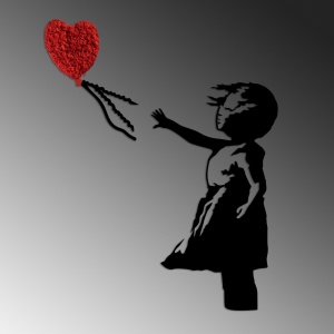 Μεταλλικός πίνακας Banksy Κόκκινο 105x85 cm - Img 4