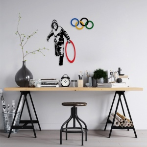 Μεταλλικός πίνακας Banksy Πολύχρωμος 62x61 cm - Img 2