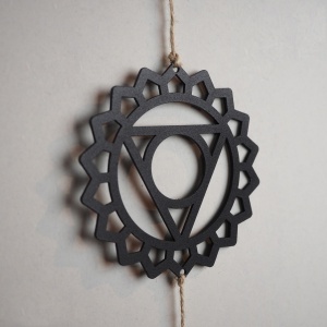 Μεταλλικός πίνακας Chakra Μαύρο 10x10x1.5 cm - Img 6