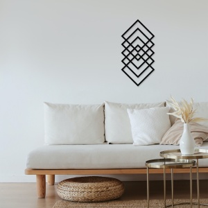 Μεταλλικός πίνακας Geometry Μαύρο 30x60 cm - Img 3