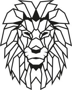 Μεταλλικός πίνακας Lion Μαύρο 40x50 cm - Img 2