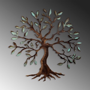 Μεταλλικός πίνακας Tree Πολύχρωμος 60x60x1.5 cm - Img 5