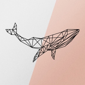 Μεταλλικός πίνακας Whale Μαύρο 56x31 cm - Img 5
