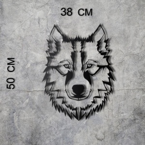 Μεταλλικός πίνακας Wolf Μαύρο 38x50 cm - Img 8