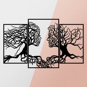 Μεταλλικό Διακοσμητικό Τοίχου Love Tree, Μαύρο, 116x71 cm - Img 5