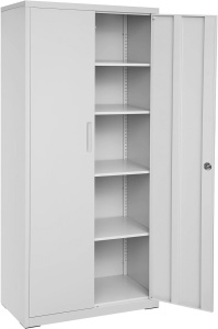 Μεταλλικό Ντουλάπι Αποθήκευσης, Songmics, Γκρι, 80x40x180 cm - Img 2