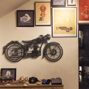 Μεταλλικός πίνακας Cafe Μαύρο 47x100 cm