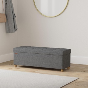 Μπαούλο Αποθήκευσης Γκρι Songmics 38 x 110 x 40 cm - Img 6