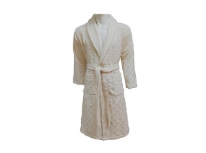 Μπουρνούζι Jacquard Velour, Ανδρικό, Clerica Cream