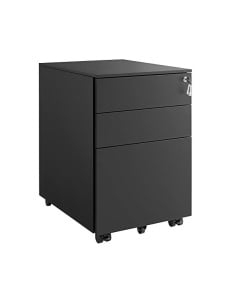 Ντουλάπα mobil με Κλείσιμο, Songmics, Μαύρο, OFC60BK, 52 x 39 x 60 cm