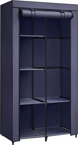 Ντουλάπα ρούχων, Songmics, Σκούρο Μπλε, 88x45x168 cm - Img 2