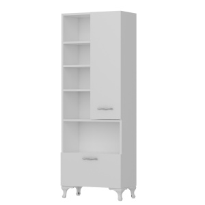 Ντουλάπα multifuncțional Sezen Λευκό 60x31.5x163.6 cm - Img 3