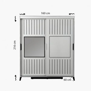 Ντουλάπα Pasific Home Fuga - 160 Meşe Dolap - Img 7