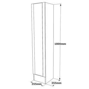 Ντουλάπα Xara sonoma 35.5x35.5x180cm - Img 6