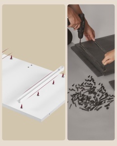 Ντουλάπι Αποθήκευσης Μπάνιου Vasagle Λευκό 60x30x100.5 cm - Img 4