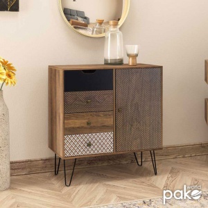 Ντουλάπι με Συρτάρια Boho Walnut 79.5x39.5x86 cm - Img 2