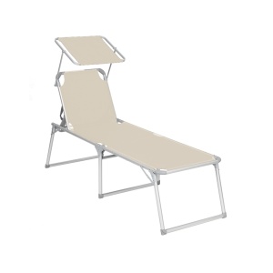 Ξαπλώστρα Songmics Μπεζ 65x200x48 cm