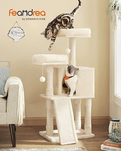 Ονυχοδρόμιο γάτας, Feandrea, Μπεζ, 50x35x115 cm