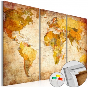 Πίνακας από φελλό - Antique Travel [Cork Map] 120x80 cm