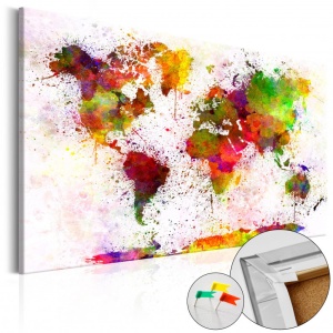 Πίνακας από φελλό - Artistic World [Cork Map] 90x60 cm