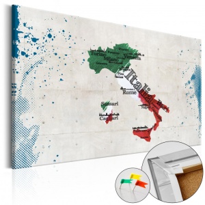 Πίνακας από φελλό - Italy [Cork Map] 90x60 cm