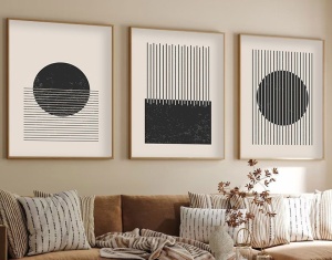 Πίνακας, σετ 3 τεμαχίων Huhu212 Πολύχρωμος 50x70 cm