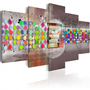 Πίνακας - abstract (polka dots) 100x50 cm