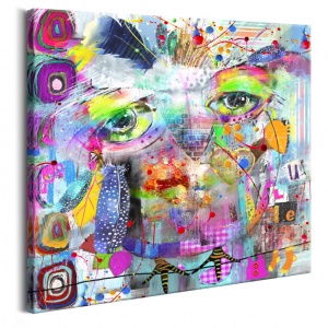 Πίνακας - Colourful Owl 40x40 cm