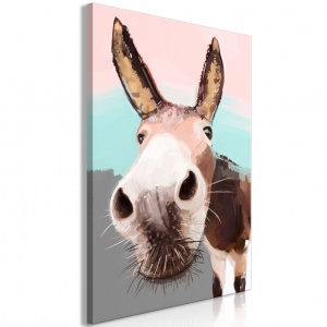 Πίνακας - Curious Donkey (1 Part) Vertical 60x90 cm