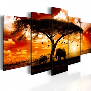 Πίνακας - Flock of birds over the savannah 200x100 cm