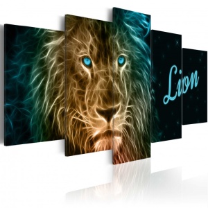 Πίνακας - Gold lion 200x100 cm