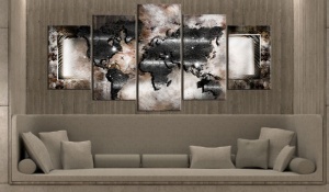 Πίνακας - Graphite map 200x100 cm - Img 2