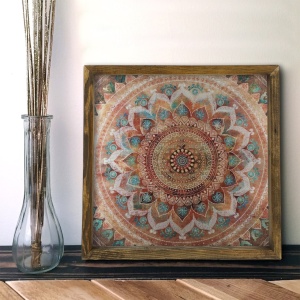 Πίνακας MZM249 Πολύχρωμος 33x33 cm