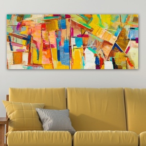 Πίνακας Siena Sunset Πολύχρωμος 50x120 cm
