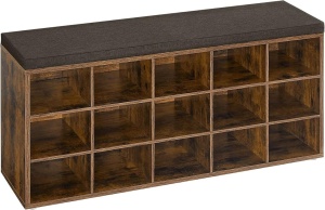 Παγκάκι Παπουτσοθήκη Vasagle, Καφέ, 105x30x48 cm