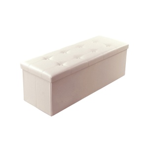 Παγκάκι αποθήκευσης Otoman Songmics Μπεζ 110x38x38 cm