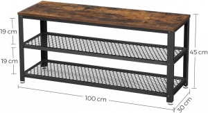 Παγκάκι Αποθήκευσης Vasagle, 100x30x45 cm - Img 7